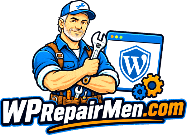 WPRepairMen.com — the WP Repair Men mascot logo